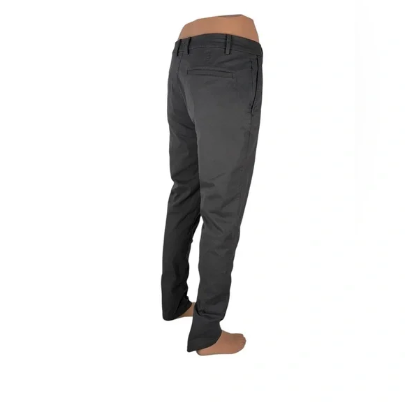 Birddogs Mens 34 x 34 Pants Gray Chino Lined Flat Front Stretch 34x32(actual)